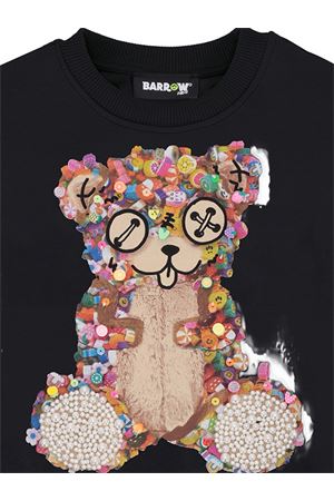 felpa in cotone nero BARROW KIDS | S6BKJGSW123110